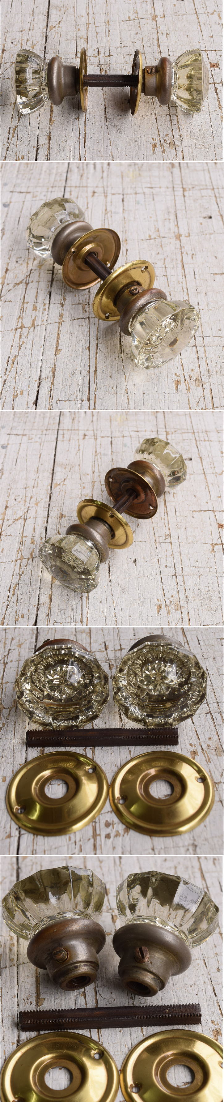 イギリス アンティーク ガラス製 ドアノブ 建具金物 握り玉 11809